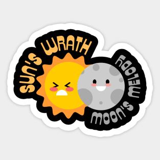 Gazing at Solar Eclipse Majesty Sticker